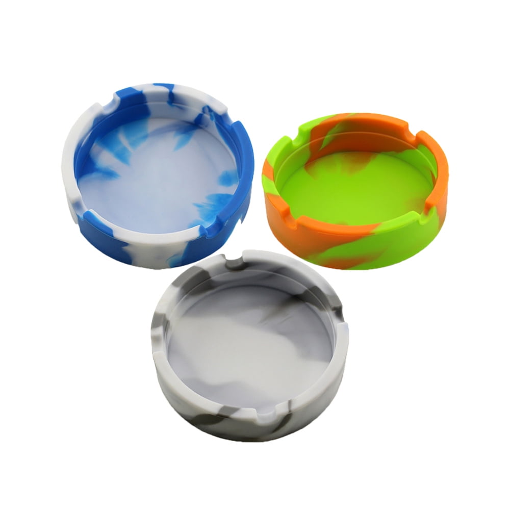 Round Tabletop Cigarette Ashtray Ashtrays Plastic Ash Holder Portable