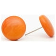 thumbnail image 1 of Round Tagua Stud Earrings Orange Handmade Fair Trade, 1 of 2