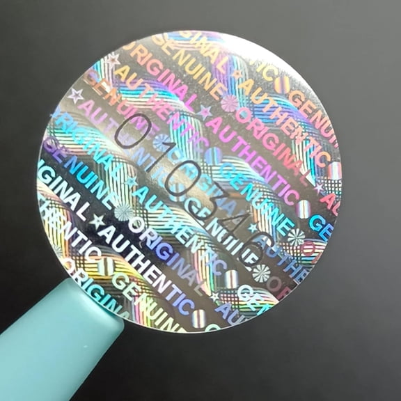Round Tamper Evident Stickers - High Security Warranty Void Seal Genuine Authentic Hologram Labels with Unique Sequential Serial Numbering - Circle Tamper Proof Stickers (320pcs)
