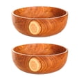 thumbnail image 1 of Round Teak Wood Bowl - Large 2-Pack, 1 of 5