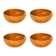 thumbnail image 1 of Round Teak Wood Bowl - Regular 4-Pack, 1 of 5