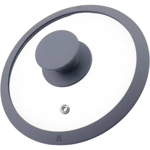 Round Tempered Glass Lid,6.5" Universal Lid with Heat Resistant Silicone Rim for Pots,Pans and Skillets, 1Pcs