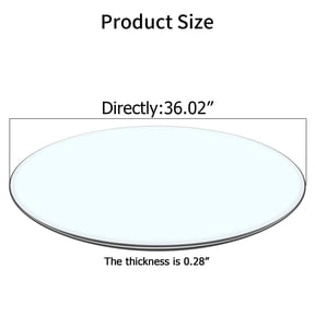 Round Tempered Glass Table Top with Scratch Resistance Transparent