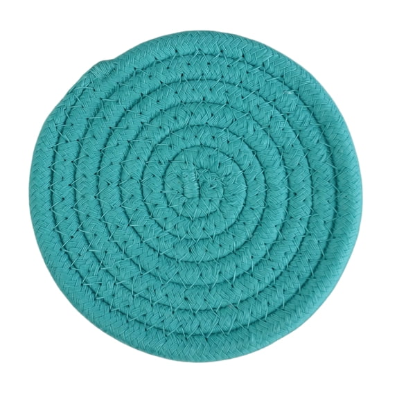 Round Textured Coiled Drink Coasters Decorative Tabletop Protective Mats for Hot Cups and Cold Mugs Rustic Home Dining Room Modern Kitchen Coffee Table Ornament , N