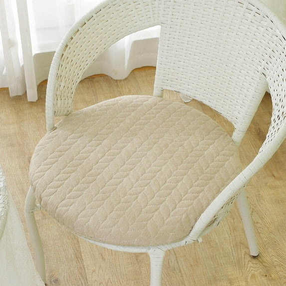 Round Thickened Cushion Universal Seat Pad Durable Non-Slip Mat Camel Color for Balcony/Bedroom All-Season Comfort Heavy-Duty Fabric Indoor Home Decor,Ccwuwei