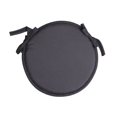 thumbnail image 1 of Round Thickened Sponge Seat Cushion For Home, Dark Gray, 15In Diameter - With Ties For Secure Fit, Comfortable Padding For Chairs - For Dining Room, Office, Living Room, Bedroom, 1 of 6