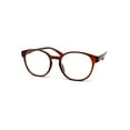 thumbnail image 1 of Round Thin Keyhole Horn Rim Plastic Reading Glasses Brown +1.5, 1 of 4
