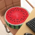 thumbnail image 1 of Round Throw Pillow Cute Fruit Cushion, 16 Inch Watermelon 3D Print Memory-Foam Breathable Invisible Zipper, Machine-Washable Sofa Office Window Seat Chair, 1 of 6