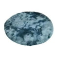 thumbnail image 1 of Round Tie-Dyed Silk Wool Area Rug | Faux Fur Soft Carpet for Bedroom Living Room | Multipurpose Accent Mat for Coffee Table Computer Chair | Easy Care | 60cm | Durable Fade-Resistant Blanket, 1 of 4