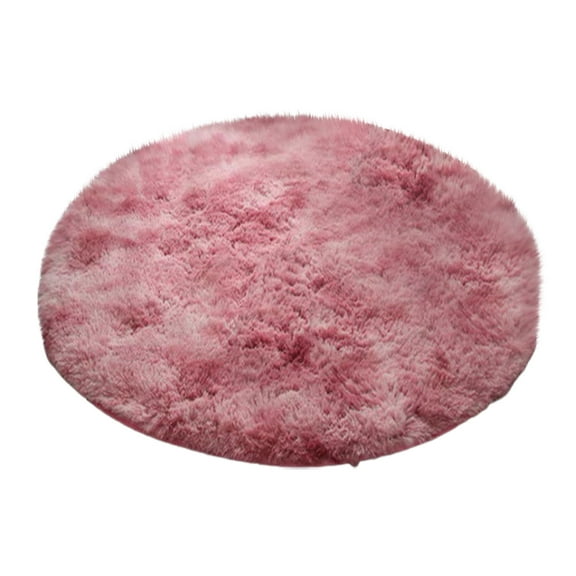 Round Tie-dyed Silk Wool Carpet Home Bedroom Living Room Coffee Table Blanket Computer Chair Mat Easy To Care 60cm