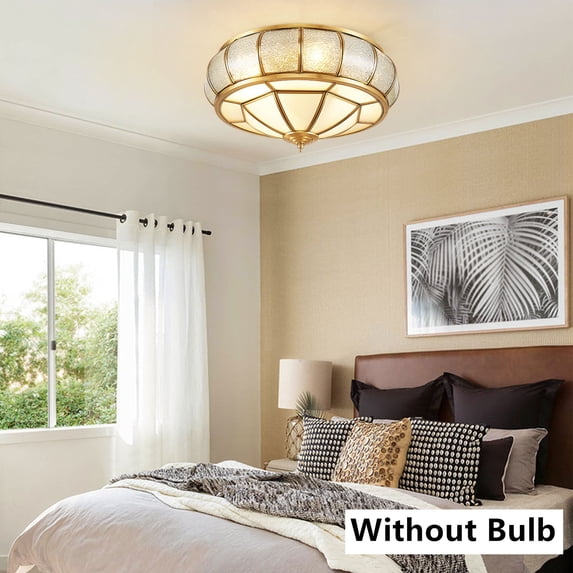 Luxury Round Lamp Modern Chandelier Flush Mount Ceiling Light Home Lamp Decor E26 Without Bulb