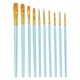 thumbnail image 1 of Round Tip Paint Brushes (Nylon Artist Brush Set, Watercolor Oil Brush), 10 Versatile Brushes Handle All Paint Types, Round Tip Brushes Nylon Brushes Artist Wood Brushes For(#F), By Meiiso, 1 of 5