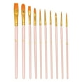 thumbnail image 1 of Round Tip Paint Brushes (Nylon Artist Brush Set, Watercolor Oil Brush), 10 Versatile Brushes Handle All Paint Types, Round Tip Brushes Nylon Brushes Artist Wood Brushes For(#D), By Meiiso, 1 of 5