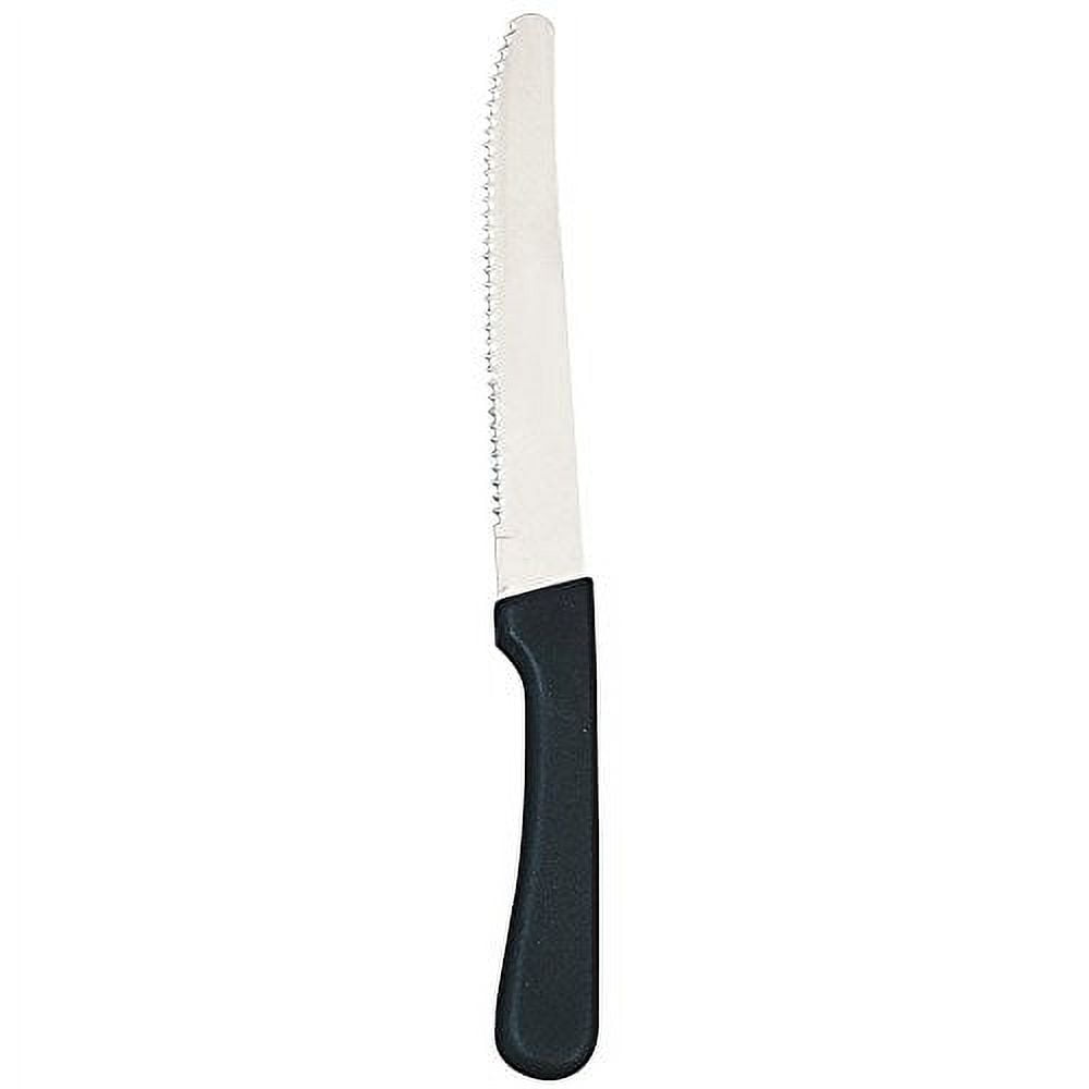 Stainless Steel 5 Blade Round Tip Jumbo Knife, Plastic Handle Steak K