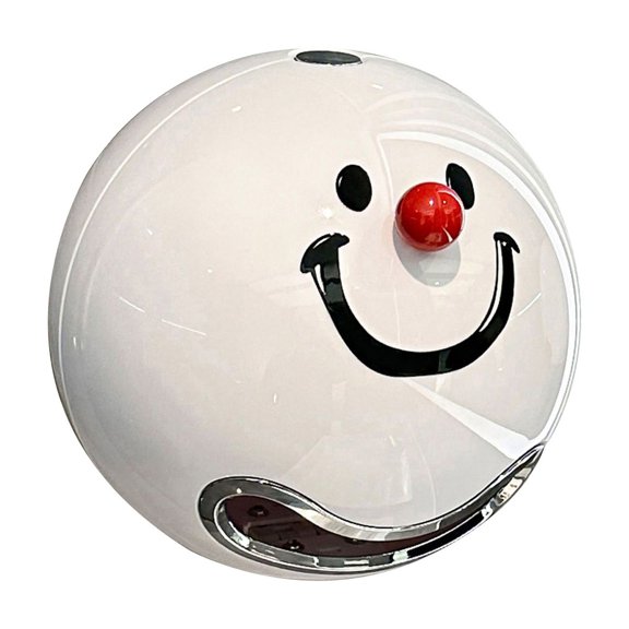 Round Tissue Box, Decorative Smile Face Facial Tissue Dispenser with Internal Support Rod for Desktop Home Living Room and Office Desktop Decor, 6.7x6.9in