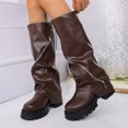 thumbnail image 1 of Round Toe Boots,Knee High Boots for Women - Modern Tall Dress Boots with Clean Structured Upper,Round Toe Knee Boots,Platform Sole and Slouchy Shaft Fashion Boots,Everyday Casual Footwear for Winter, 1 of 6