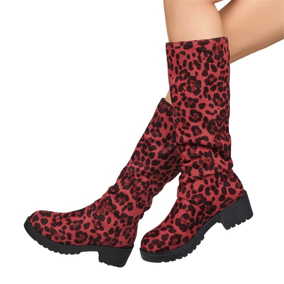 Round Toe Boots,Knee High Boots for Women - Modern Tall Dress Boots with Suede-Look Upper, Round Toe and Pull On Knee Boots, Tall Shaft Fashion Boots, Easy-to-Style Casual Footwear for Fall Winter