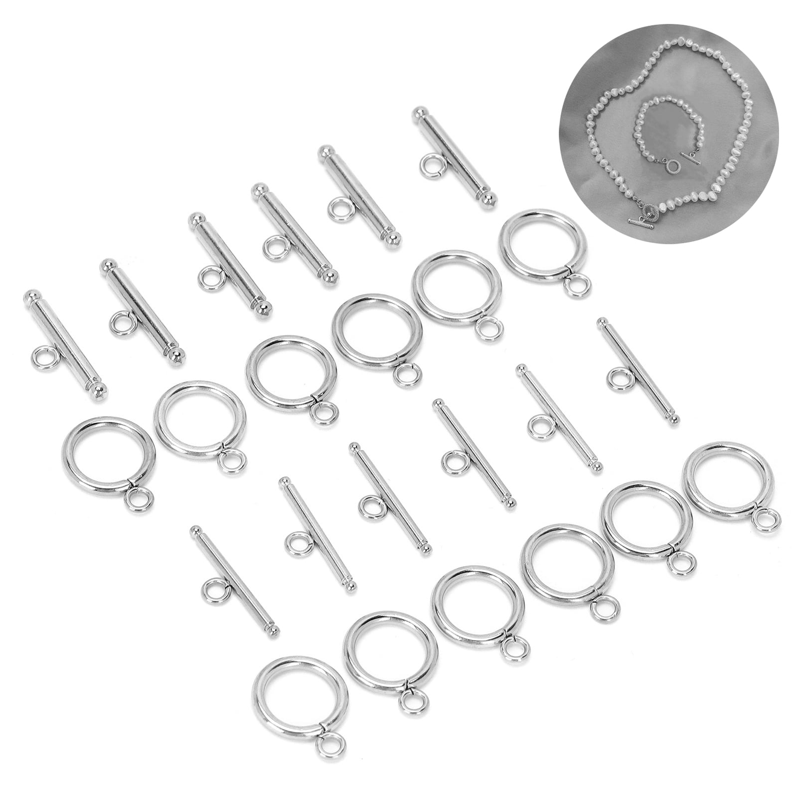 Round Toggle Clasps Necklace Bracelet DIY Round Toggle Clasps TBar Clasps For Jewelry Making