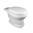 thumbnail image 1 of Round Toilet Bowl Part Only Sheffield White Grade A Vitreous China Porcelain w/Plastic Slow Close No slam Seat w/No Slip Bumpers Renovator's Supply, 1 of 10