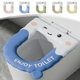 thumbnail image 1 of Round Toilet Seat Cushioned Four Season Toilet Seat With Warm And Washable Handle Household Washable EVA Toilet Seat Cushion, 1 of 3