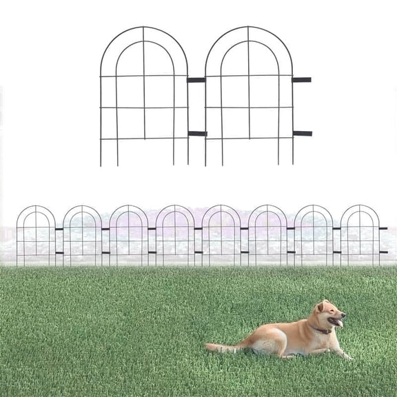 Glamos Wire 18 inch Round Top Arch Decorative clip fence 21 feet total