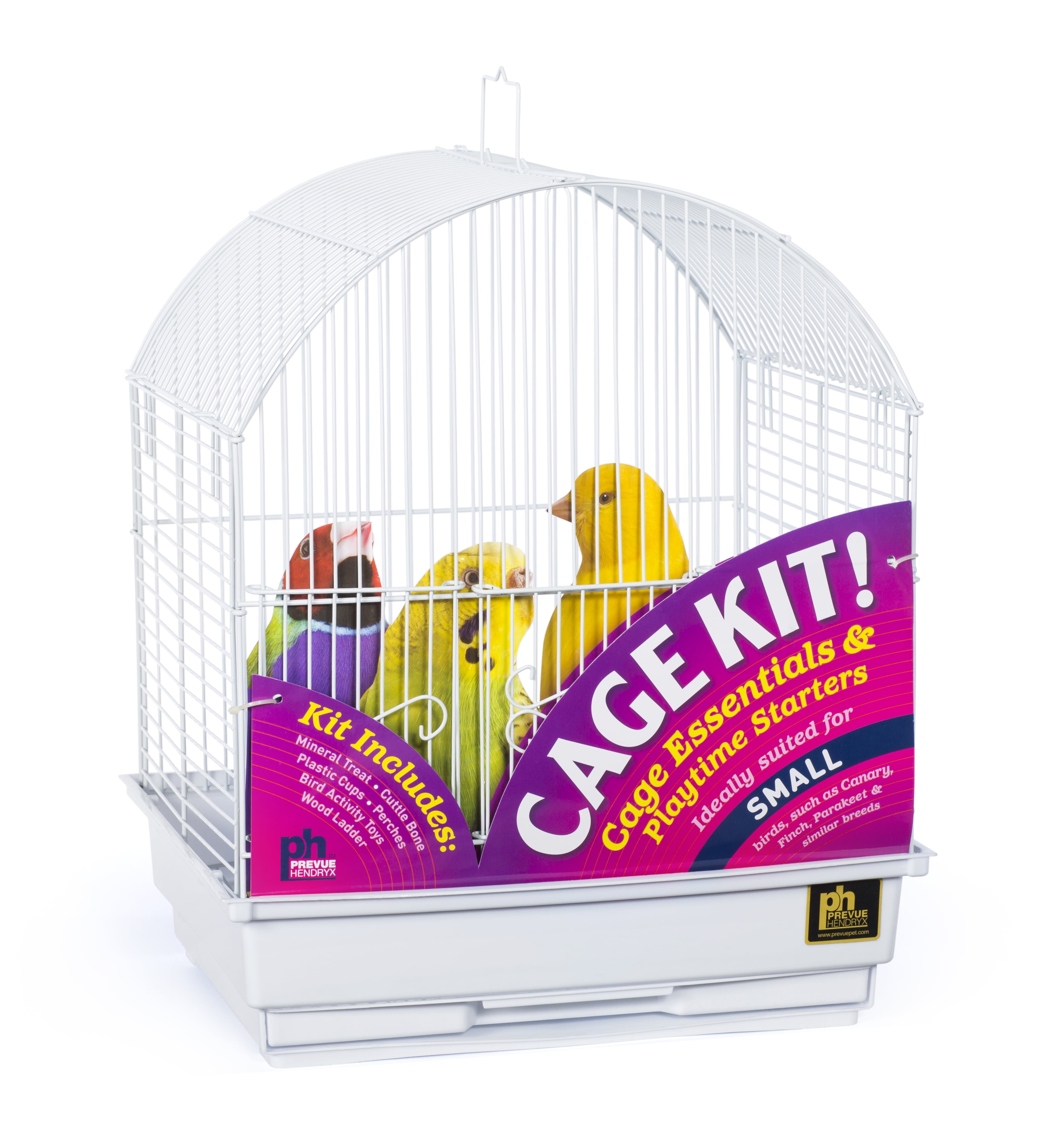 Image showcasing Prevue Pet Products Round Top Bird Cage Kit - White 91102 - Walmart.com