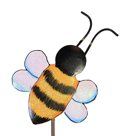 Round Top Collection Bumble Bee Stake Metal Yard Decoration S22053