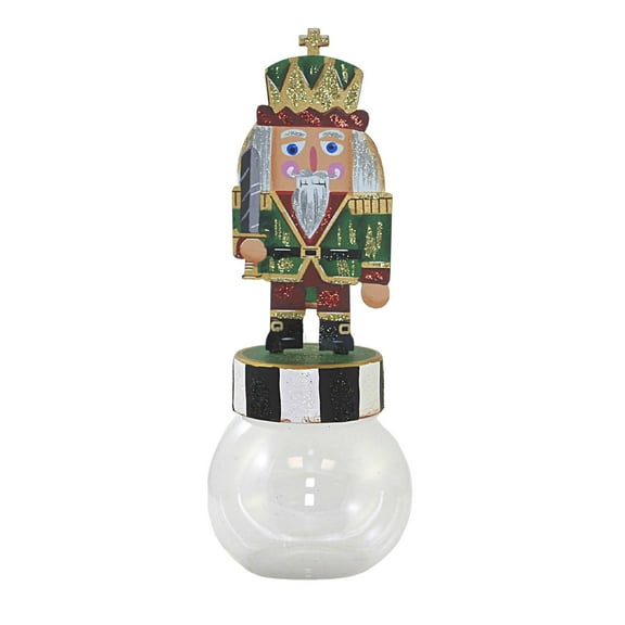 Round Top Collection Elegant Nutcracker Bubble Jar Christmas Glass Soldier C21052