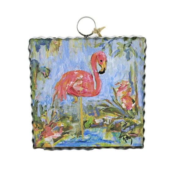 Round Top Collection Flamingo Standing Mini Gallery Print Birds Water S22091
