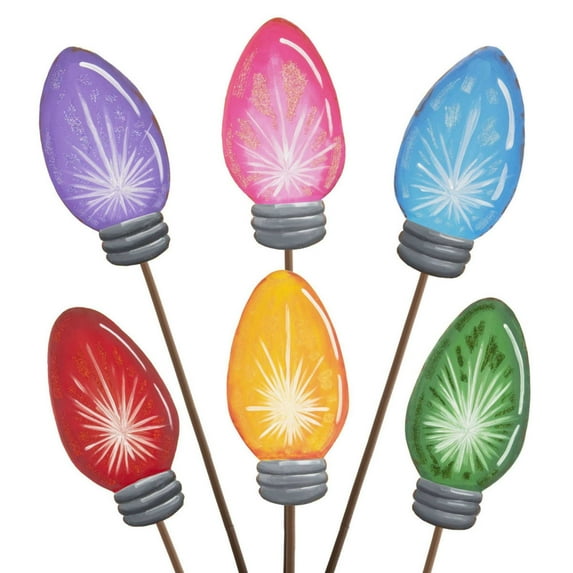 Round Top Collection Merry & Bright Bulbs Yard Stake Stakes Christmas C21021