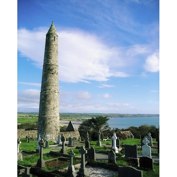 Round Tower Ardmore Co Waterford Ireland Canvas Art - The Irish Image ...