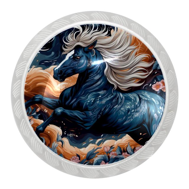 Round Transparent Knob Set of 4, Elegant and Versatile Drawer