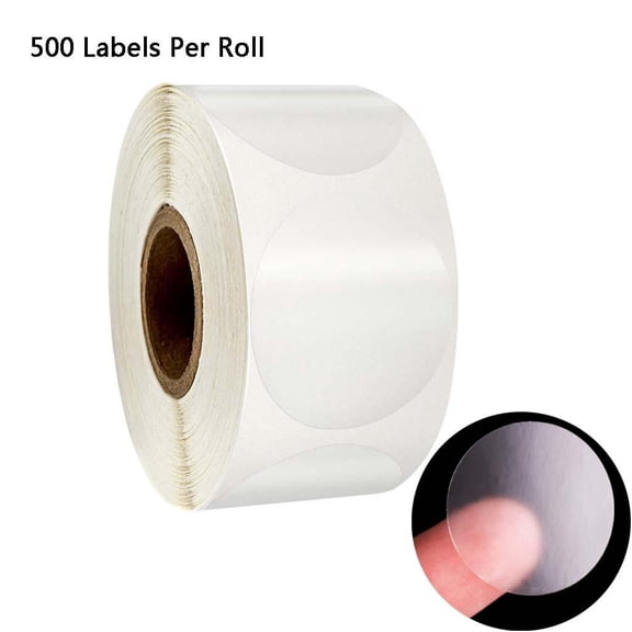 Round Transparent Stickers 500pcs/roll Sealing Clear Label Decal Decoration for Candy Cookie Biscuit Dessert Bag Wrap