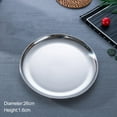 thumbnail image 1 of Round Tray,Stainless Steel Food Tray,Small Dinner Plate,Dessert Disc,Multipurpose Storage Tray for Snack Fruit Cosmetics Jewelry, 1 of 7