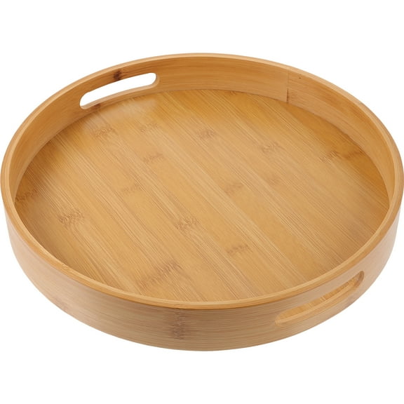 NIAIZEK Round Serving Tray with Handles for Tea, Snacks, Fruit, Kitchen Storage and Home Use - Design