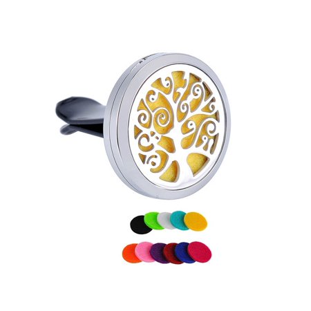 Round Tree of Spring Aromatherapy Perfume Essential Oil Diffuser Locket Car Vent Clip