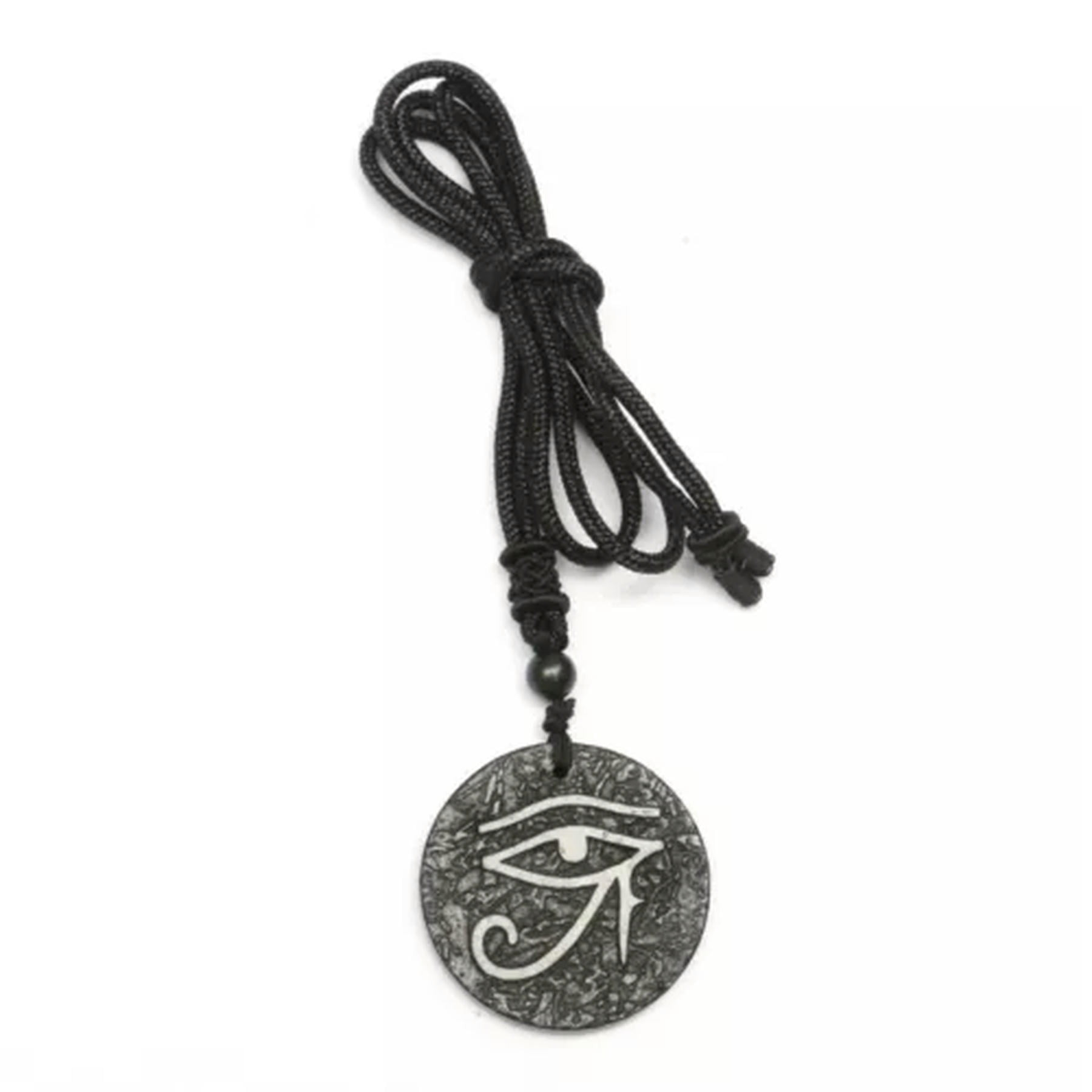 Emf Rope Round Triangle Shungite Stones Crystal Necklace Rope Pendant Protection ...