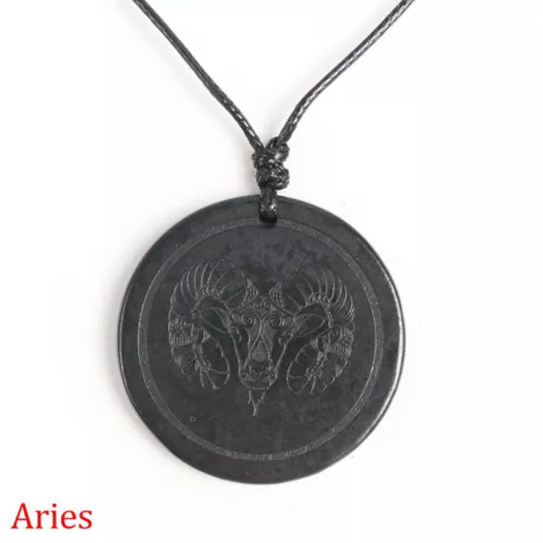 Emf Rope Round Triangle Shungite Stones Crystal Necklace Rope Pendant Protection ...