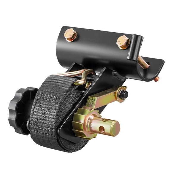 Round Tube Ladder Straps with Buckle Lock, 7.4ft Long, 500lbs Capacity, Black