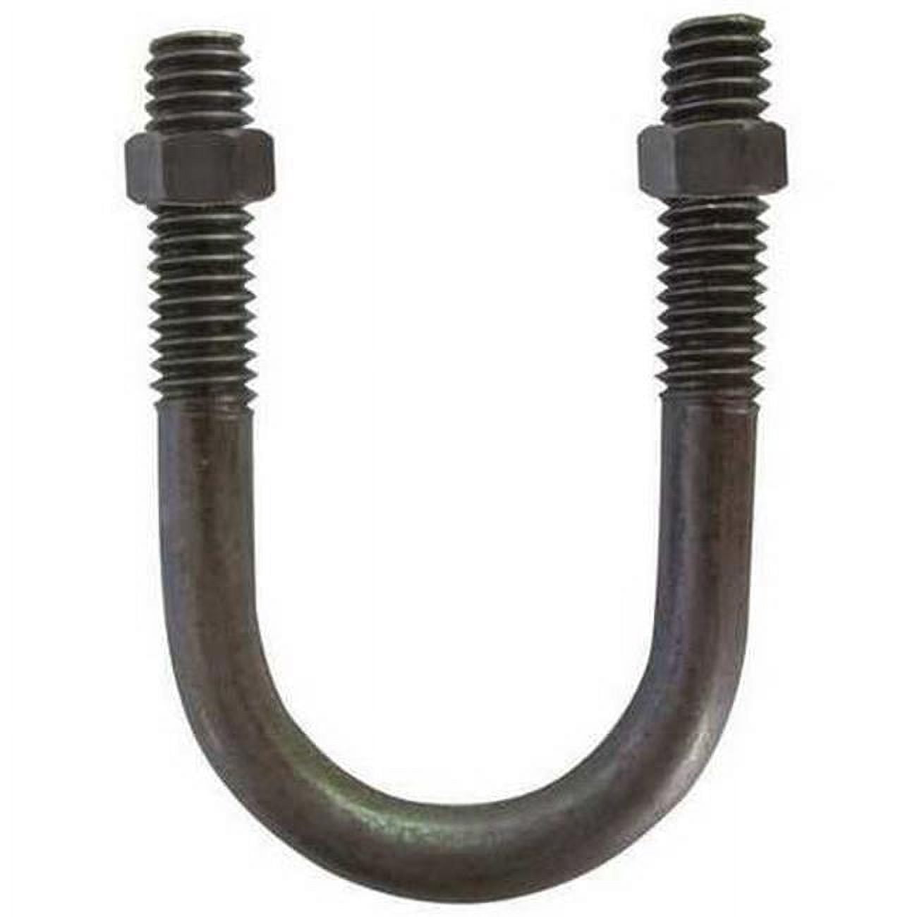 Round U-Bolt, 1/4"-20, 1 3/4 in W, 3 in H, Plain Stainless Steel, 10 PK 5YU76