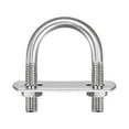 thumbnail image 1 of Round U-Bolts, 1 Pack 24mm Inner Width 42mm Length M6 W Nuts Washers and Plates, 1 of 5