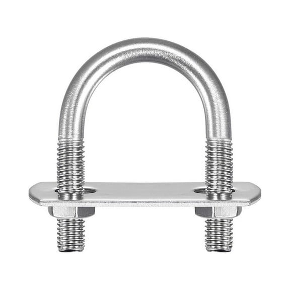 Round U-Bolts, 1 Pack 27mm Inner Width 45mm Length M6 W Nuts Washers and Plates