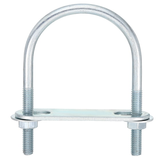 Round U-Bolts 1 Set 50mm Inner Width 80mm Length M6 with Nuts and Plates
