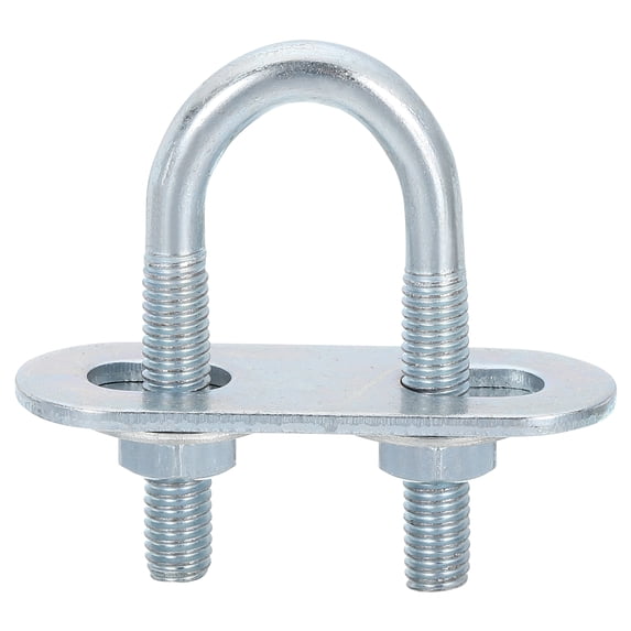 Round U-Bolts 2 Set 16mm Inner Width 46mm Length M6 with Nuts and Plates