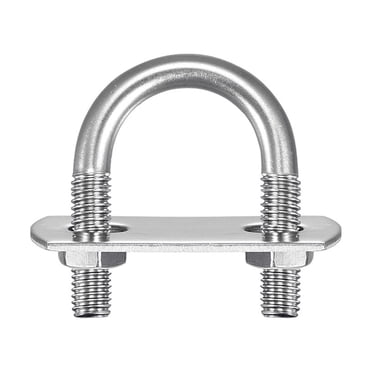 Lot De 2 Étrésillons (U-Bolts) Carrés M6 - Largeur Intérieure 40mm - Acier Inox 304 - Neuf