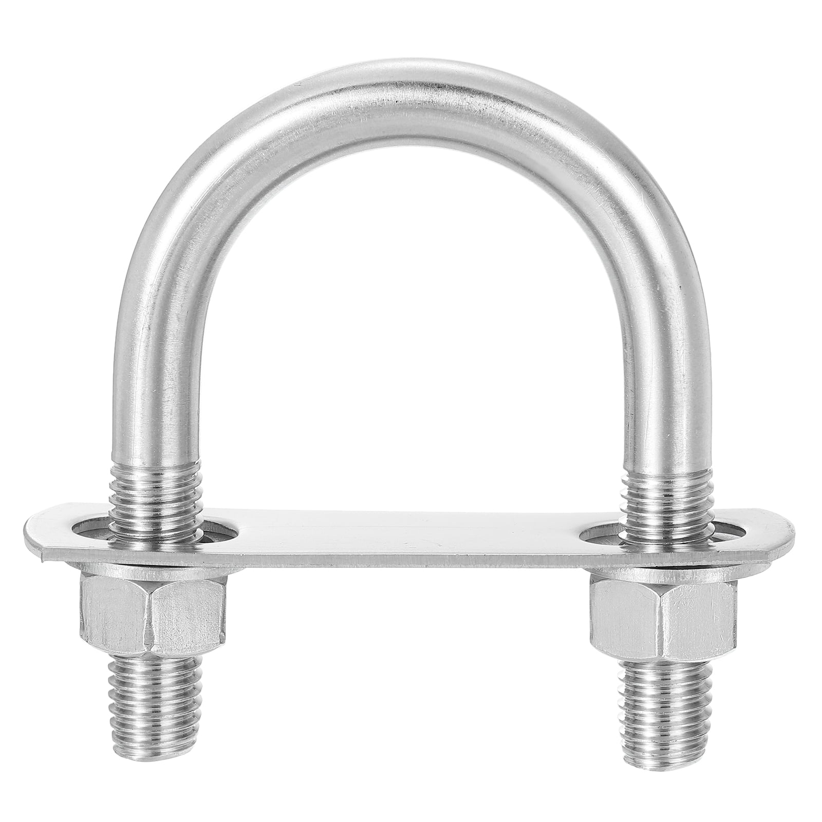 Round U-Bolts, 4 Sets 49mm(1.93") Inner Width 84mm Length M12 304 Stainless Steel U Clamp Bolt with Nuts and Plates
