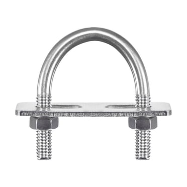 Uxcell 4 Sets Galvanized Steel U-Bolts, M6 Thread, 2.36" Inner Width, 110mm Length With Nuts & Plates