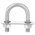 thumbnail image 1 of Round U-Bolts, 6 Sets 38mm(1.5") Inner Width 69mm Length M10 304 Stainless Steel U Clamp Bolt with Nuts and Plates, 1 of 5