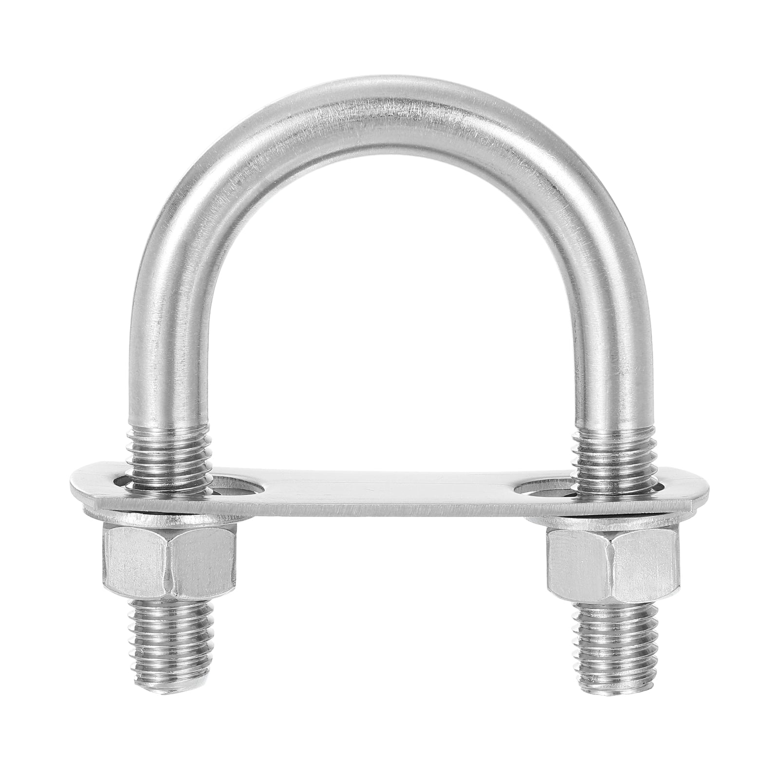 Round U-Bolts, 6 Sets 43mm(1.69") Inner Width 78mm Length M12 304 Stainless Steel U Clamp Bolt with Nuts and Plates