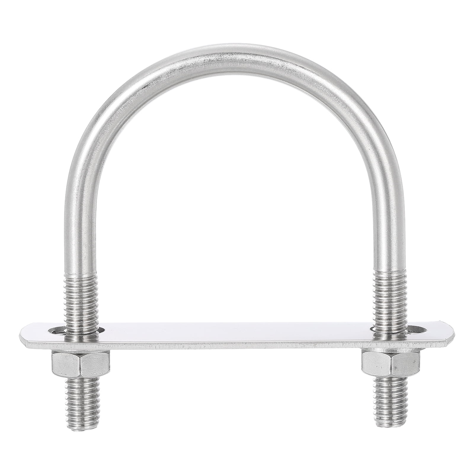 Round U-Bolts, 6 Sets 63mm(2.48") Inner Width 90mm Length M8 304 Stainless Steel U Clamp Bolt with Nuts and Plates
